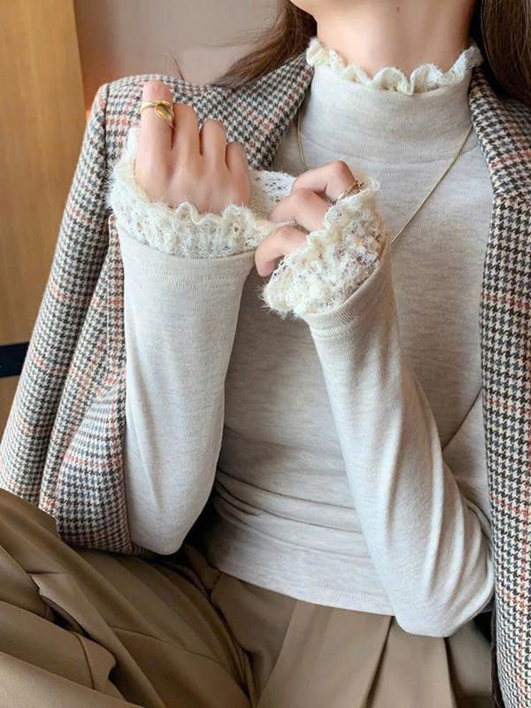 AL678 Áo thun giữ nhiệt nữ  siêu ấm cổ ren siêu bánh bèo, siêu xinh , áo giữ nhiệt nữ cao cấp, áo giữ nhiệt nữ dày dặn siêu hot năm 2024 HẠNH HOÀNG DESIGN
