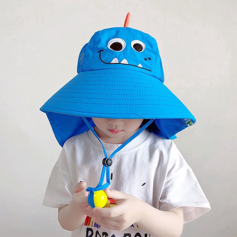 Mũ Bucket Cho Em Bé Mùa Hè, Mũ Chống Nắng Đi Biển, Thoáng Khí, Thiết Kế Hoạt Hình, Mũ Ngư Dân Cho Trẻ Em, Che Tai Cổ Ngoài Trời, Chống Tia UV, Thích Hợp Cho Trẻ Em, Mũ Đi Biển 2