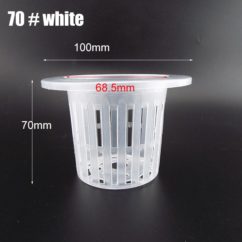 Product Introduction of 50pcs Plastic Basket Holder Plant Grow Net Nursery Pots Hydroponic Mesh Cup Plant Soilless 49