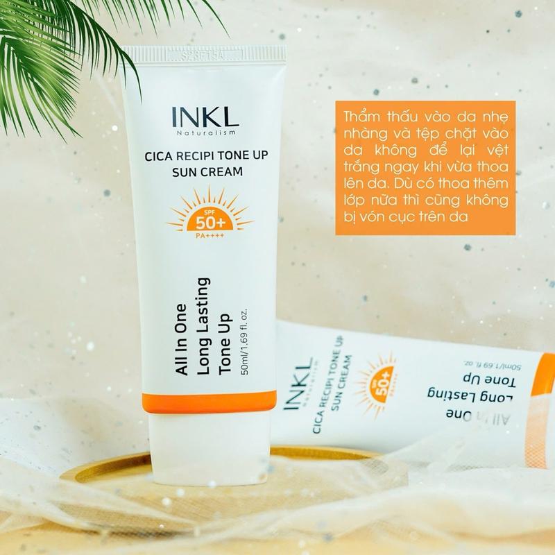 Kem chống nắng nâng tone SPF 50+/PA INKL 50ml - Skincare toner  dalba kem  chong nang han 7