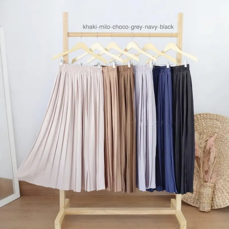 ROK PLISKET WANITA PREMIUM TEBAL / ROK KERJA MUSLIMAH / ROK PLISKET BAWAHAN 6