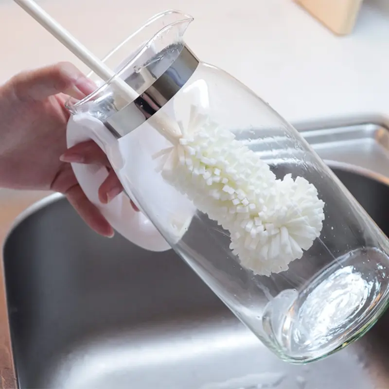 Bàn Chải Bọt Biển cán dài, để làm sạch nhà bếp, Bàn Chải Làm Sạch Chai, Bàn Chải Bình Sữa Em Bé, Bình Lắc Bia, Dụng Cụ Làm Sạch, Đồ Dùng Nhà Bếp 0
