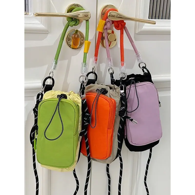 Tas Botol Minum Sling Bag Botol Minum Tas Selempang Mini Camping Wanita | Sling Bag Nylon Kekinian Multifungsi