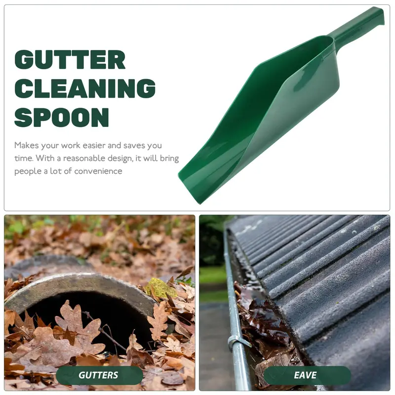 Gutter Scoop Set, Plastic Eaves Shovel, Gutter Shovel, Gutter Cleaning Spoon, Rain Garden Scoop for Gutter Cleaning Tools 3