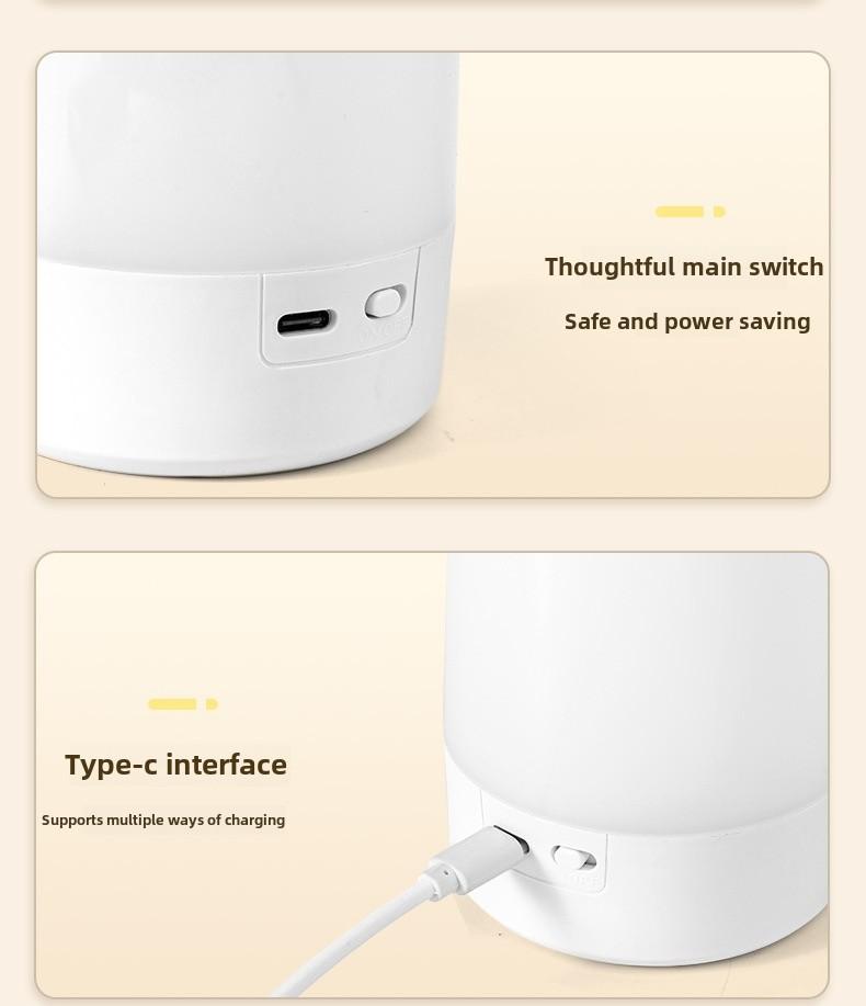 Product Introduction of LED Rechargeable Touch Pat Light Night Feeding Remote Control Baby Bedside Lamp Dormitory Atmosphere Night Light 12