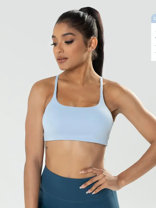 Sporty Women's  Criss Cross Back Sports Bra, Comfy Workout Clothes, Comfort Sports Lingerie Top, Clothing for Outdoor Wear, Womenswear for 2024 Spring Summer Valentine's Day 1
