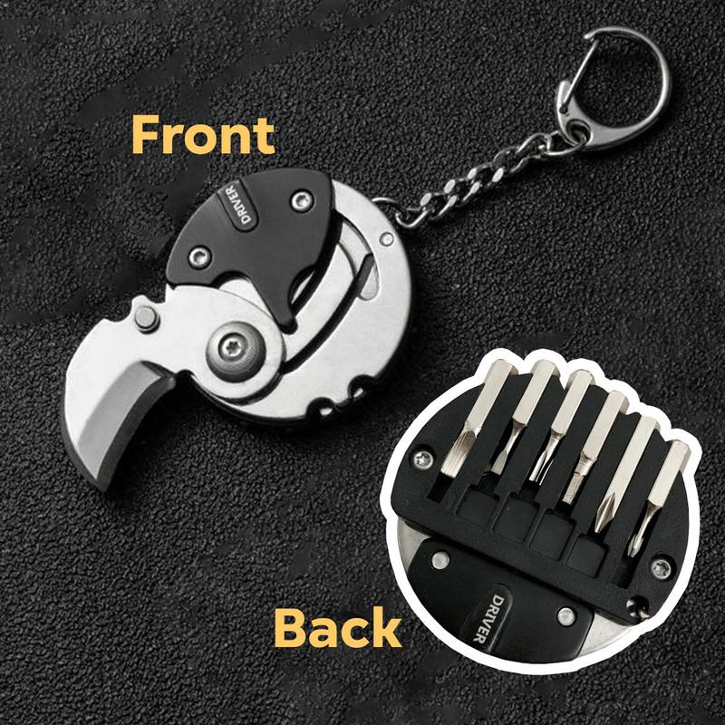 Product Introduction of Easy.P.S_Multifunctional Keychain Hexagon Coin Knife Folding Mini Pocket Screwdriver Cutter Camping Hiking Outdoor Tool Kit 16