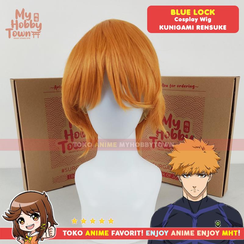 Wig Cosplay Anime Blue Lock : Kunigami Rensuke Rambut Palsu 2