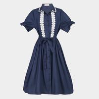 Gambar Blanka Ladies - Dress Wanita Long Contrast Lining - Biru, L dari Blanka Apparel Kota Administrasi Jakarta Utara 5 Tokopedia