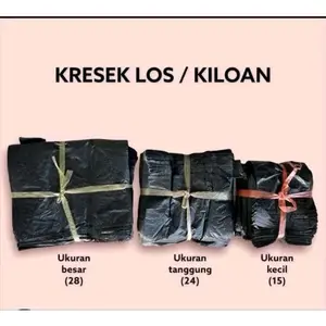 Js Kresek plastik kantong plastik hitam kiloan 1kg warna hitam uk kecil sedang besar kresek sampah paking multifungsi murah meriah