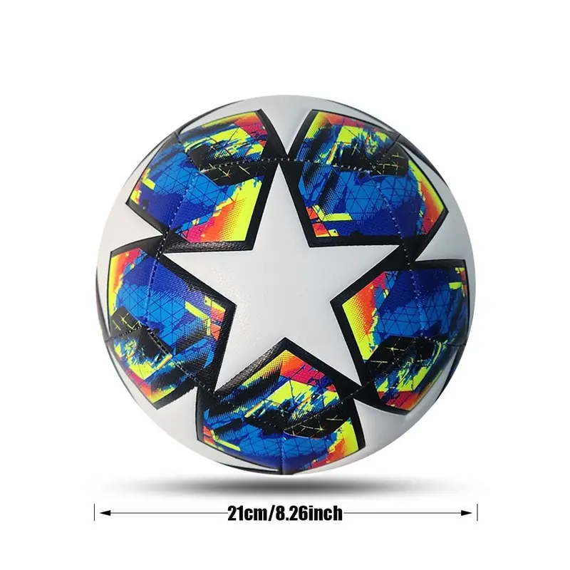 1/2 Sets Soccer Ball Suit, Star Pattern PU Football, Creative Ball Sports Equipment, For Kids And Adults 2