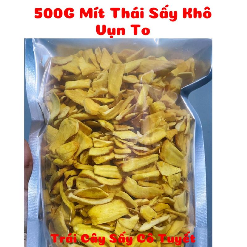 500g (1 Túi) Mít Thái Sấy Khô hàng Vỡ vụn To - Giòn ngọt được đóng gói bằng túi zipper bạc