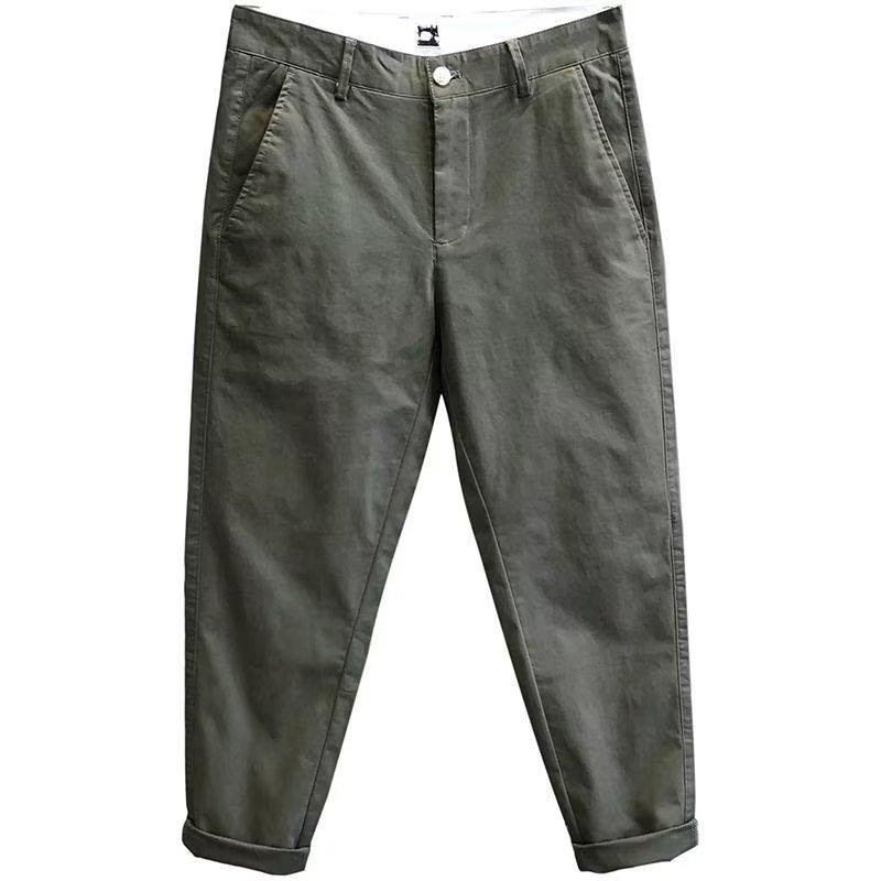 Product Introduction of Casual Pants Men's Fleece-lined Autumn and Winter New Loose Cropped Pants Skinny Spring and Autumn Casual Long Pants 11