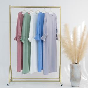 Pakaian Muslim, Warna Pejal, Skirt Jumpsuit Wanita Bersaiz Besar, Selesa Elegan, LR591