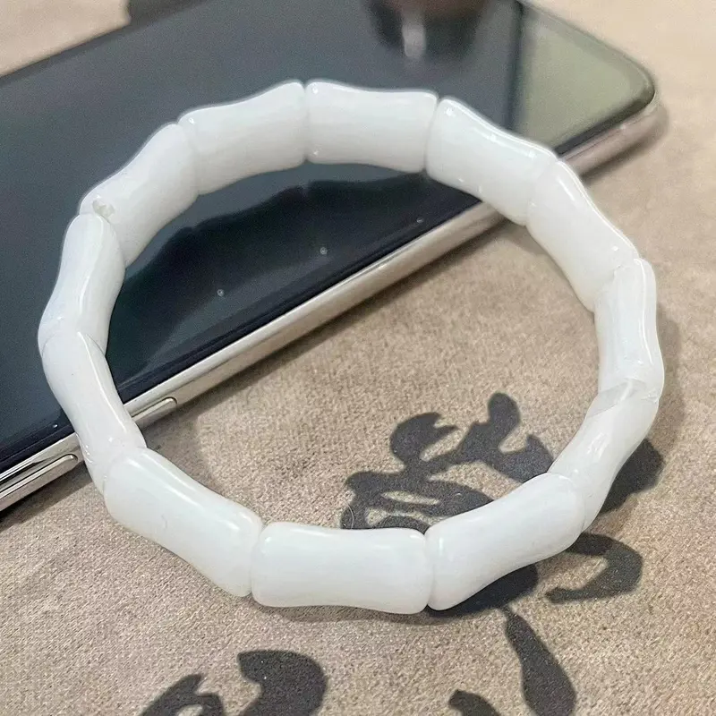 Vòng Tay Tre, Màu Xanh Lá Cây, Giả Ngọc Bích Cao Cấp, Thích Hợp Làm Quà Tặng Cho Bé Gái 3