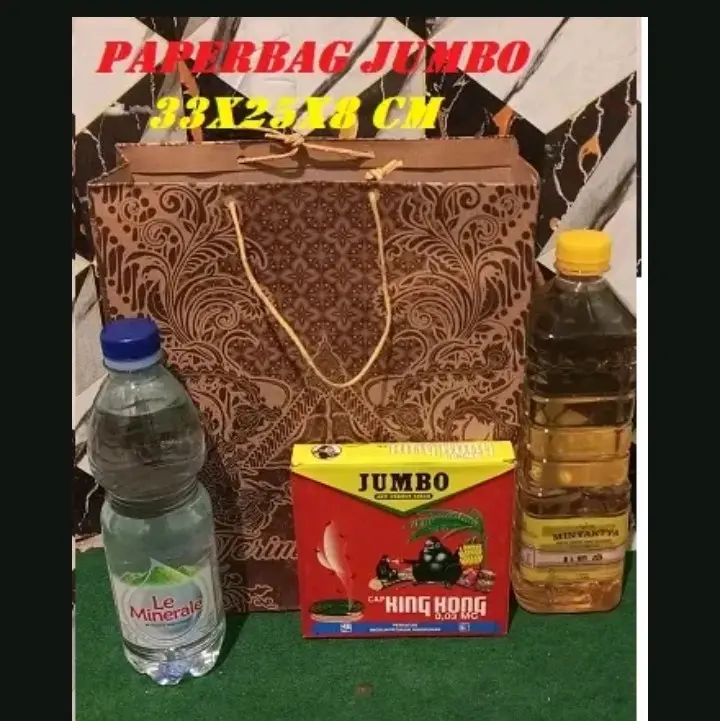 50 pcs paperbag jumbo ukuran 33×25×8 cm