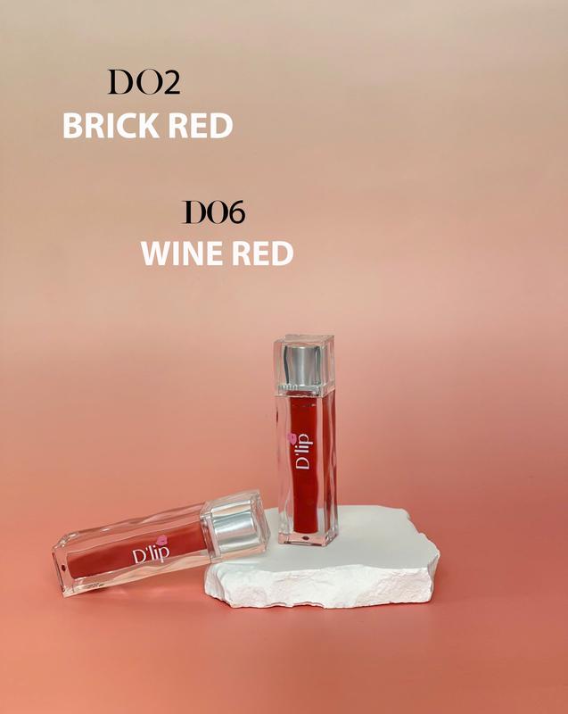 D'lip  Watery Tint Combo 2 son tặng kèm gương lược và cọ mội , bền màu không trôi dính cốc 5g 2