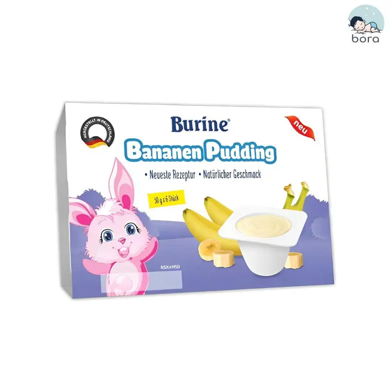 Pudding ăn dặm cho bé từ 6 tháng Burine giàu dinh dưỡng 7