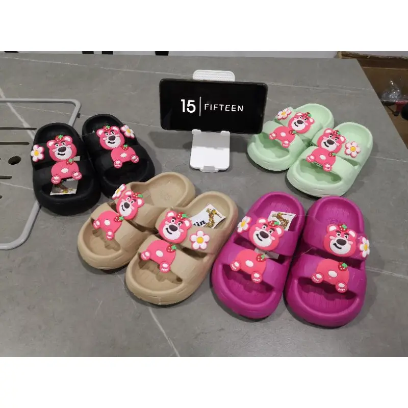 Sandal Anak Perempuan Lotso Bunga Sendal Slide Selop Cewek Kekinian Lucu Ringan Nyaman Karet 6137 2