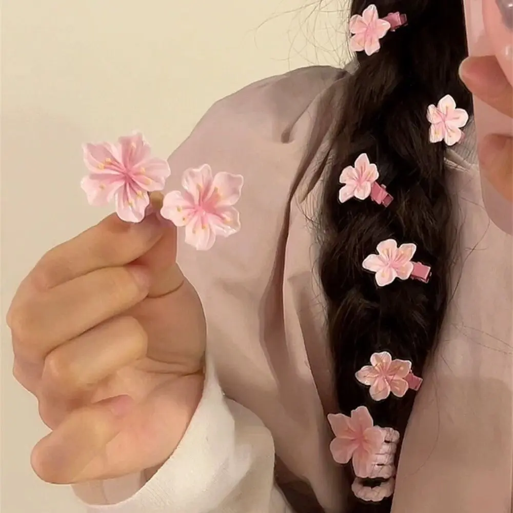 Màu hồng hoa anh đào Kẹp tóc nhỏ cho cô gái Phong cách Hàn Quốc Cô gái ngọt ngào Tóc mái Kẹp tóc Phụ kiện tóc Trẻ em dễ thương Hoa đào Kẹp tóc Kẹp bên hông Dây buộc tóc