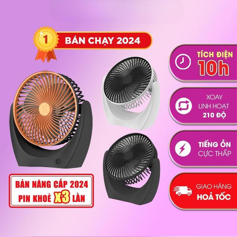 Product Introduction of Quạt tích điện - Quạt mini để bàn 2-3 tốc độ, Quạt để bàn văn phòng mini CameWell, Quạt Mini sạc usb và tích điện, Quạt mini tích điện để bàn văn phòng làm mát nhanh, động cơ không tiếng ồn, pin khủng, bán chạy 15