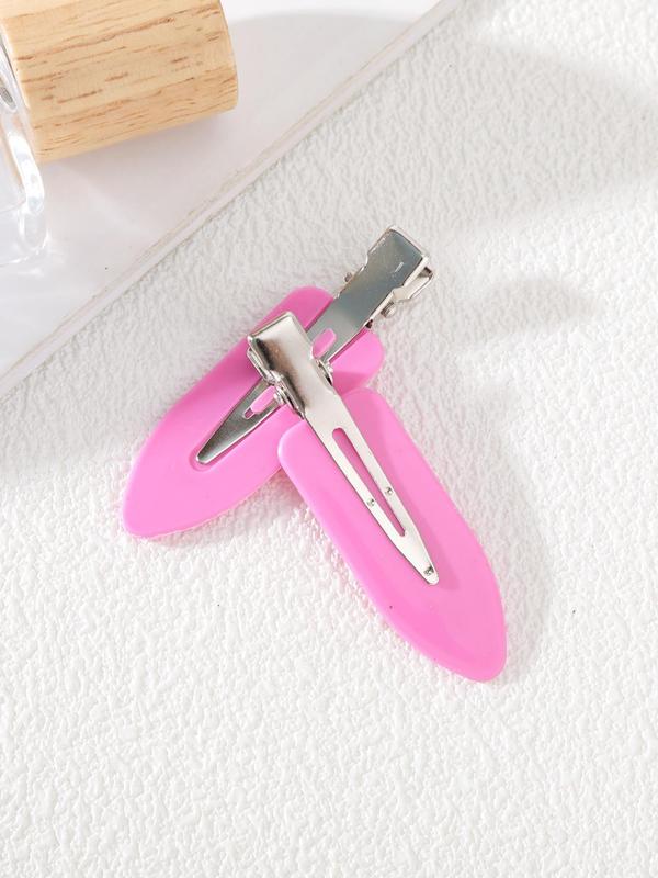 Casual Trendy No Crease Hair Clips for Women, 10pcs/set Simple Style Plain Color Snap Hair Clips, Fashionable Hair Accessories for Girls for Daily Use, Shower, Makeup, Skincare, Hairstyle Accessory 8