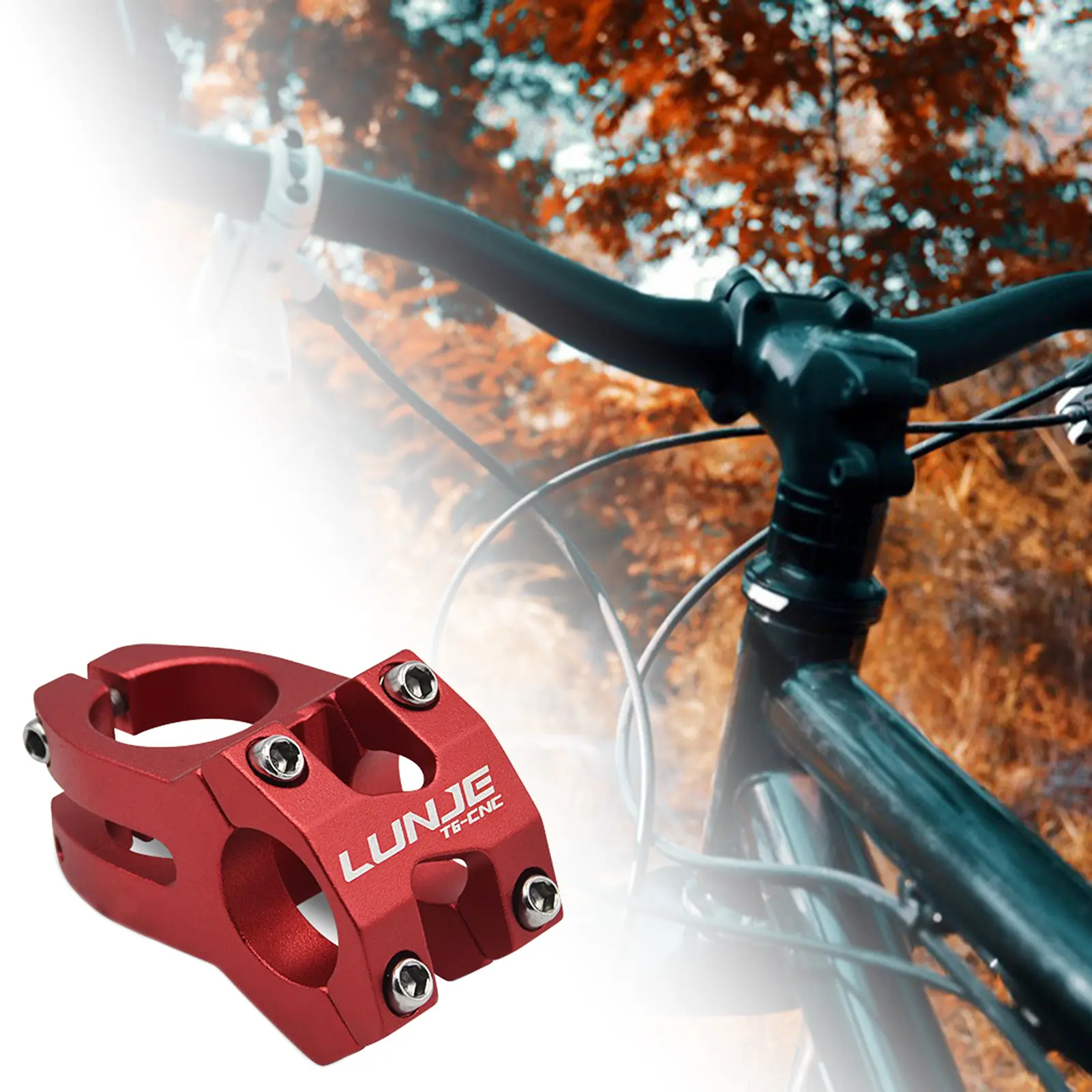 Swazsdk 25.4 x 35mm Stem Hollow Design Anti-corrosion Easy Riding Professional Bicycle Stem for MTB