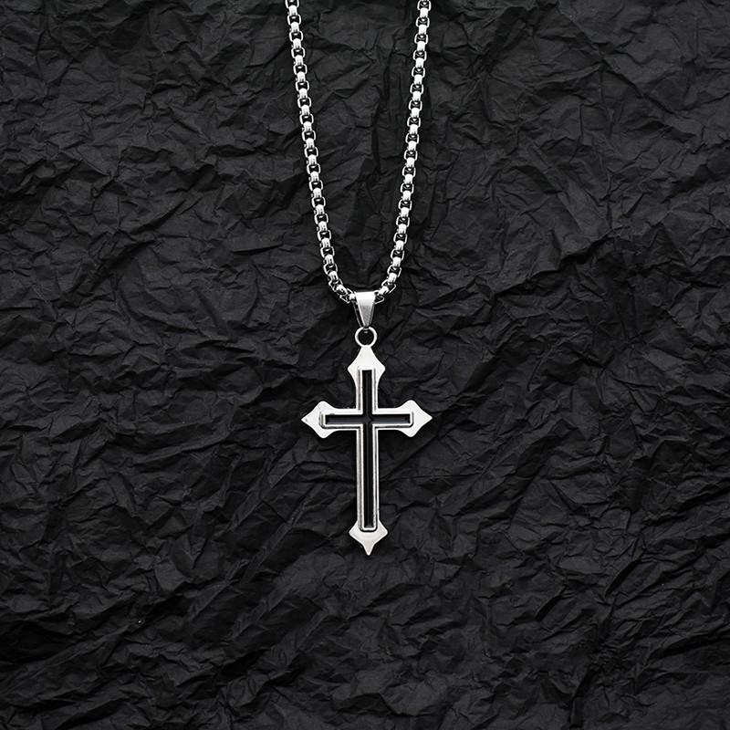 Product Introduction of Cross necklace for men and women Instagram trendy hip-hop couple party pendant personalized necklace ankh  necklace 4