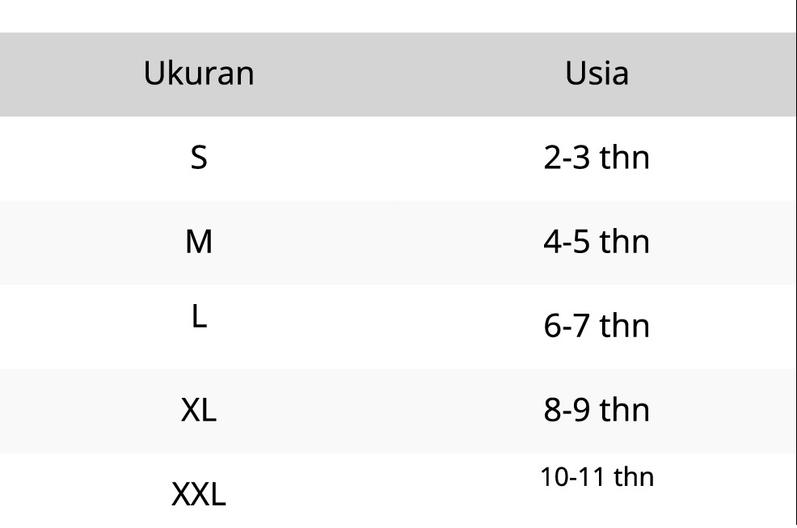 jaket gelembung anak usia 1-10 thn