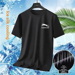 Ice Silk Quick-Dry Breathable Short Sleeve Mesh Short Sleeve Summer Hot-Selling T-Shirt Men's Fitness Sports Short Sleeve Outdoor T-Shirt