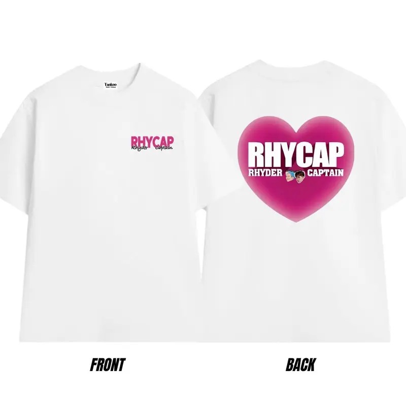 Áo đôi RhyCap cho fan của couple Rhyder Captain boy thun cotton thoáng mát co dãn 2 chiều form regular, áo phông nam nữ uinsex cổ tròn in hình rhycap anh trai say hi ATSH aothun 1