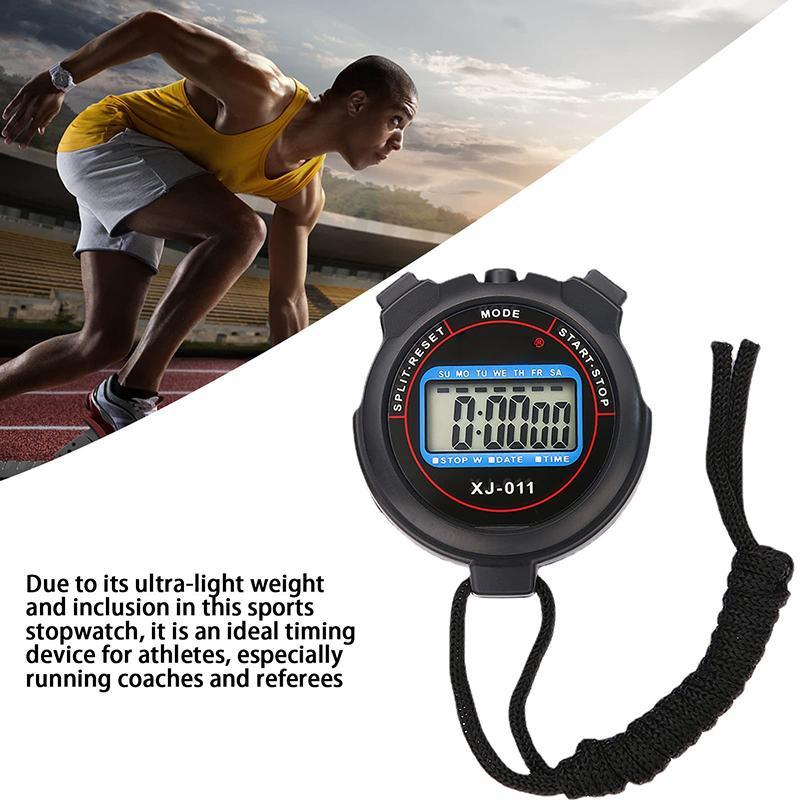 Product Introduction of Professional Handheld LCD Chronograph Sports Stopwatch Timer Kitchen Timers Classic Digital Stop Watch With String For Sports 24