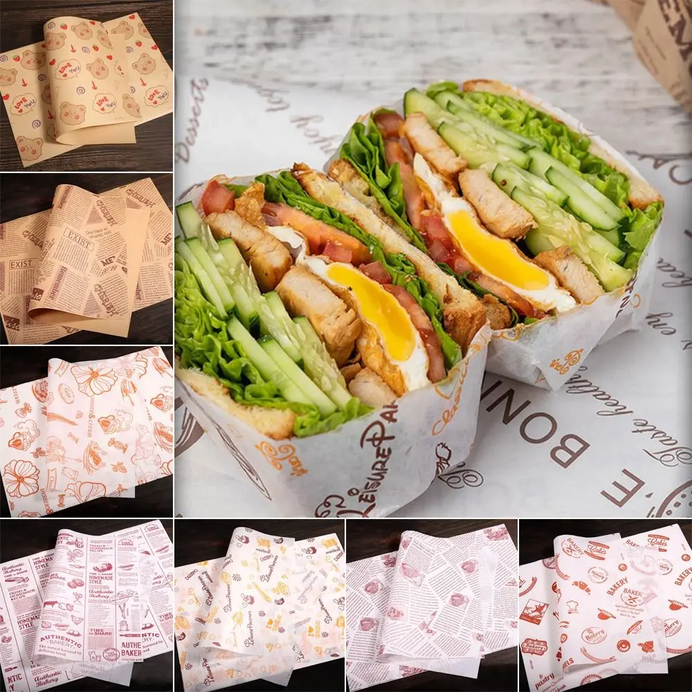 Cake Decors Baking Tools Food Wrappers Paper Non-stick Wax Paper Wrapping Paper Wrapping Paper Oil-proof Baking Paper Food Packaging Wax Paper