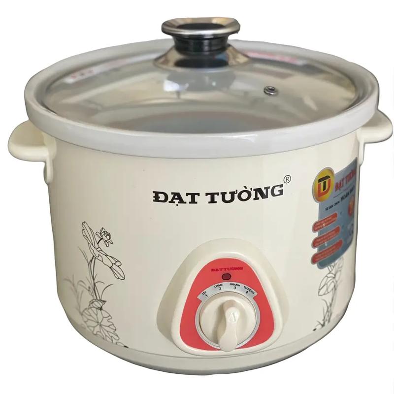 NỒI NẤU CHẬM ĐẠT TƯỜNG RUỘT SỨ DTSC-1.5S/ DTSC-2.5S Công suất 135W/235W tiết kiệm điện tiện dụng cho món kho và món hầm dinh dưỡng- kho cá, kho thịt, nấu cháo, hầm gà...- Bảo hành 12 tháng