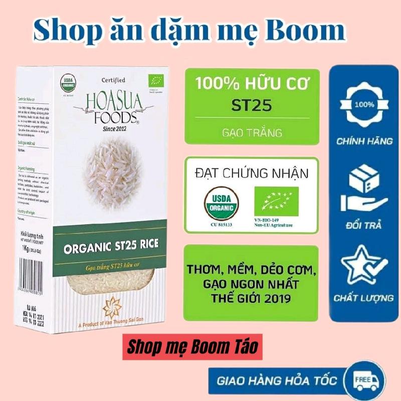 Gạo trắng hữu cơ ST25 Hoa Sữa Food 1 ký Hạt Gạo