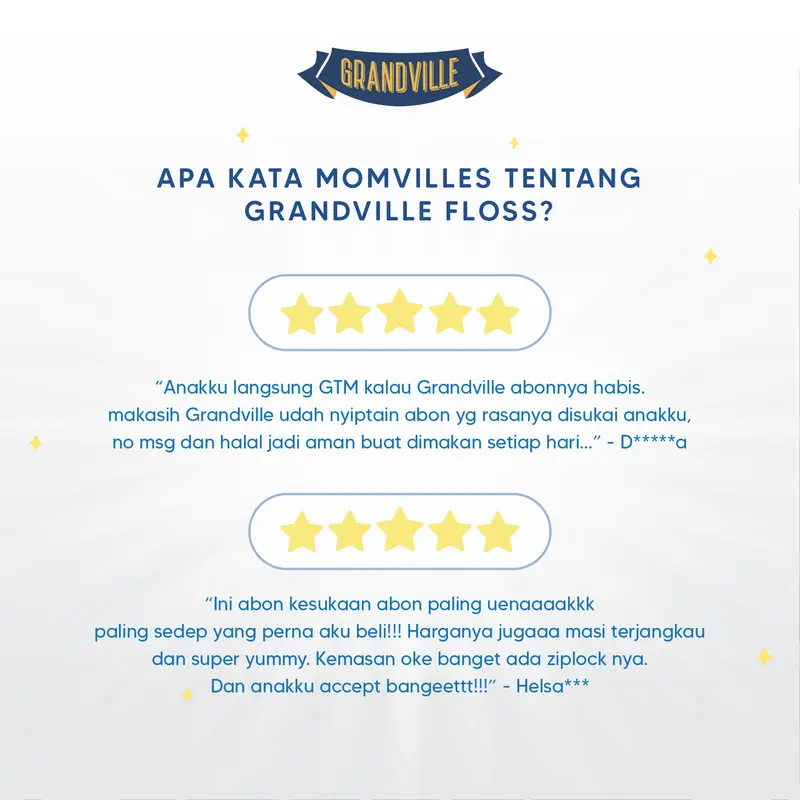 Grandville Abon Sapi, Ayam & Ikan Crunchy Trio Mix Pack - Non Msg Gluten Free 5