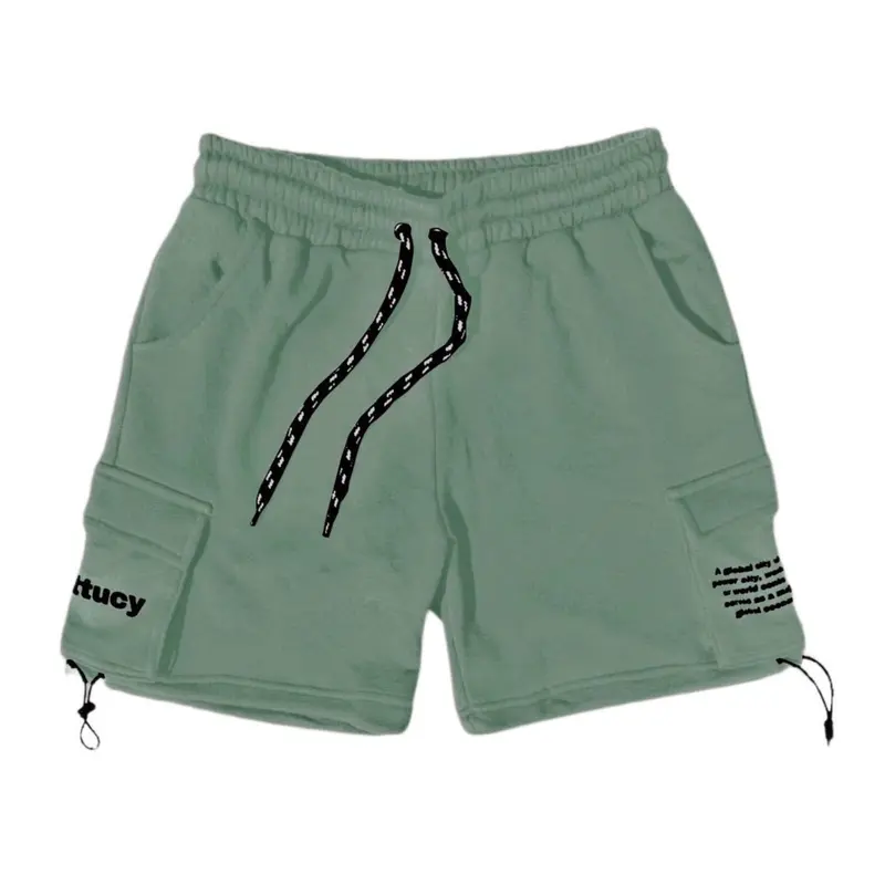 JIZU PROJECT - BoardShorts Celana CARGO PRIA DAN WANITA / BAHAN Fleece TEBAL / PINGGANG Karet / Sablon DI Kantong / SIZE M L XL Outdoor Pendek Santai Keren 1