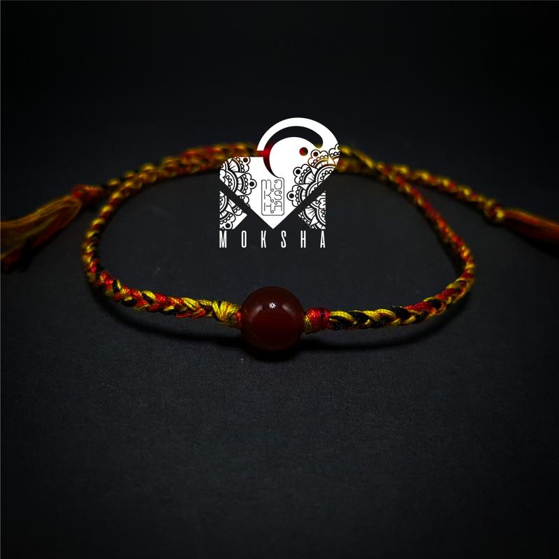 Gelang Zodiak Capricorn Dengan Batu Garnet stone amber bracelet 1