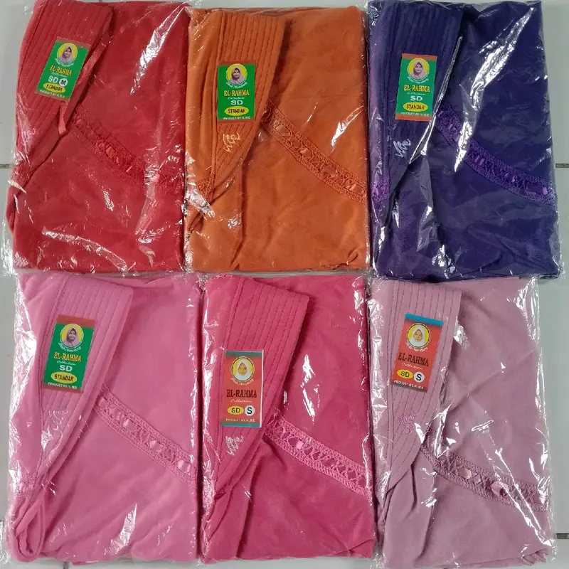 Jilbab Anak Sekolah Paud TK SD SMP SMA Robbani Dewasa - Bahan Kaos PE Tebal Adem - Muslim, Pita, Kerudung, Serut, Putih, Instan 4