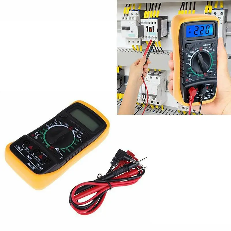 Multimeter Digital Paket Lengkap Dan Murah ASLI ADA BUZZERNYA MULTITESTER DIGITAL / MULTIMETER  Multitester LCD besar-  Digital Multimeter  Transistor Buzzer Original 5
