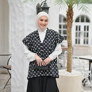 Marchemode Iliya Outer Wanita Cewek Brukat Reguler Bigsize Upsize New Arrival