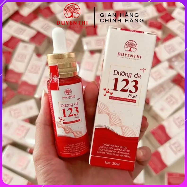 Dưỡng Da 123 Plus Duyên Thị Bách Y Sâm 25ML - Tinh Chất Dưỡng Trắng Ngừa Mụn Căng Bóng