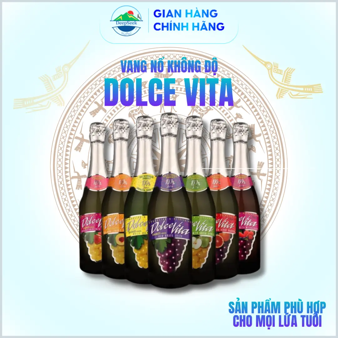Vang nổ không cồn Dolce Vita / Hàng nhập khẩu/ Chai 750ml