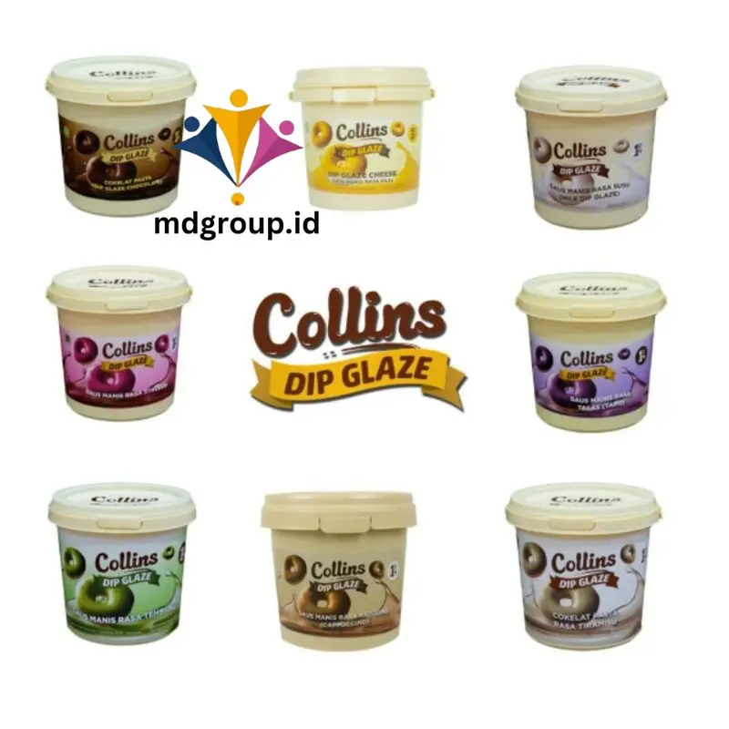 [KALIMANTAN] COLLINS DIP GLAZE DAN CRUNCHY 1 KG ANEKA RASA Manis Selai Halal BPOM 2