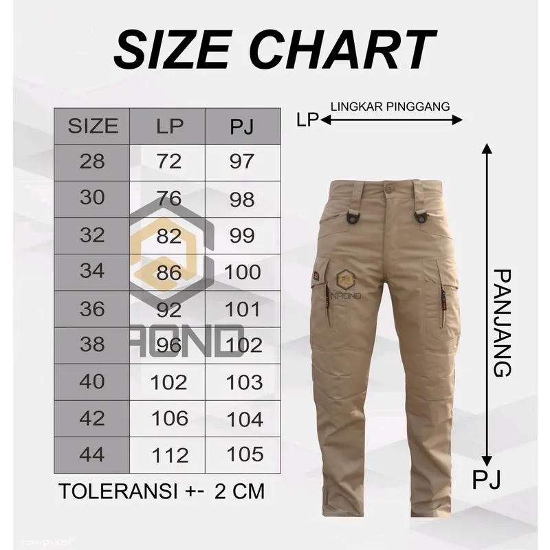 CELANA TACTICAL W'TAC PANJANG / cargo / Celana Pria / Hitam formal dewasa 5
