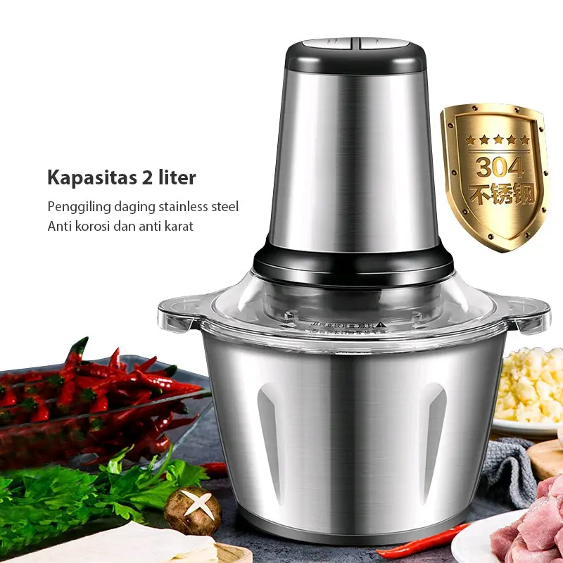 Blender Daging Stainless Steel 2 Liter Meat Grinder / Blender Daging Kapsul Capsule 2
