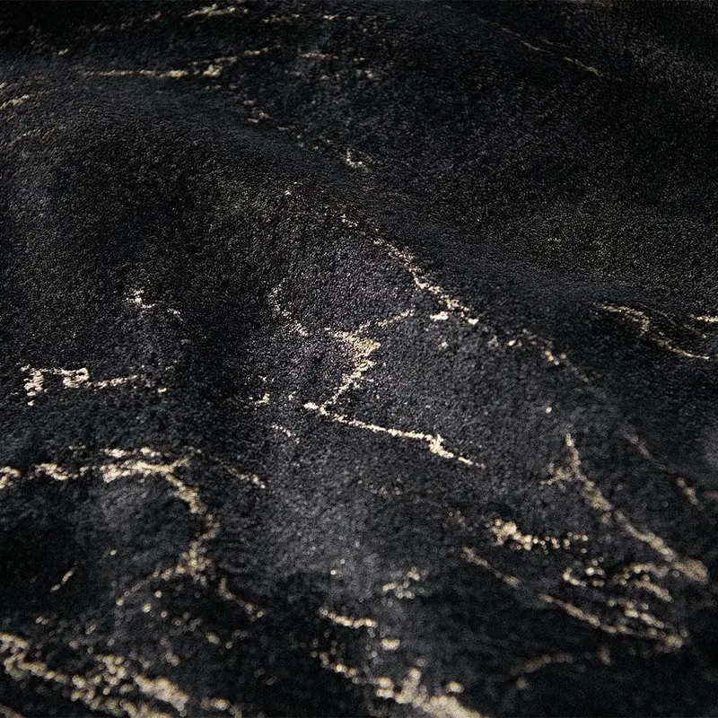 Marble Pattern Black Curtain, 1 Count Retro Room Decor Thickened Curtain, Household Textiles for Home Living Room Bedroom Decor 5