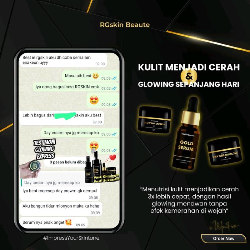 RG SKIN GLOWING EXPRESS BEAUTY Facial Mencerahkan Wajah Melembutkan Perawatan Memudarkan Memutihkan Muka 7