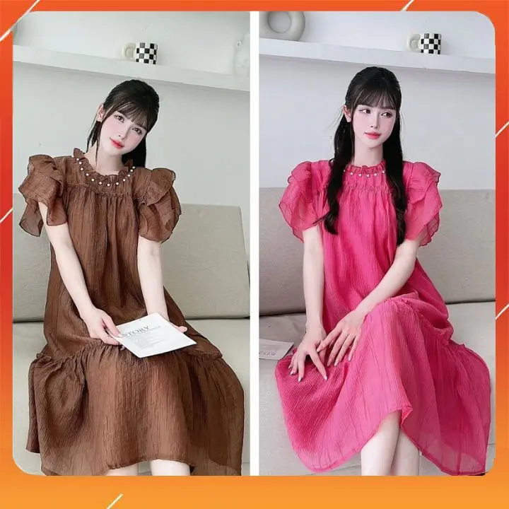 Váy Bầu Dáng Suông Thời Trang Công Sở Xinh Xắn Mặc Đi Chơi Đi Làm Nữ Women Dress