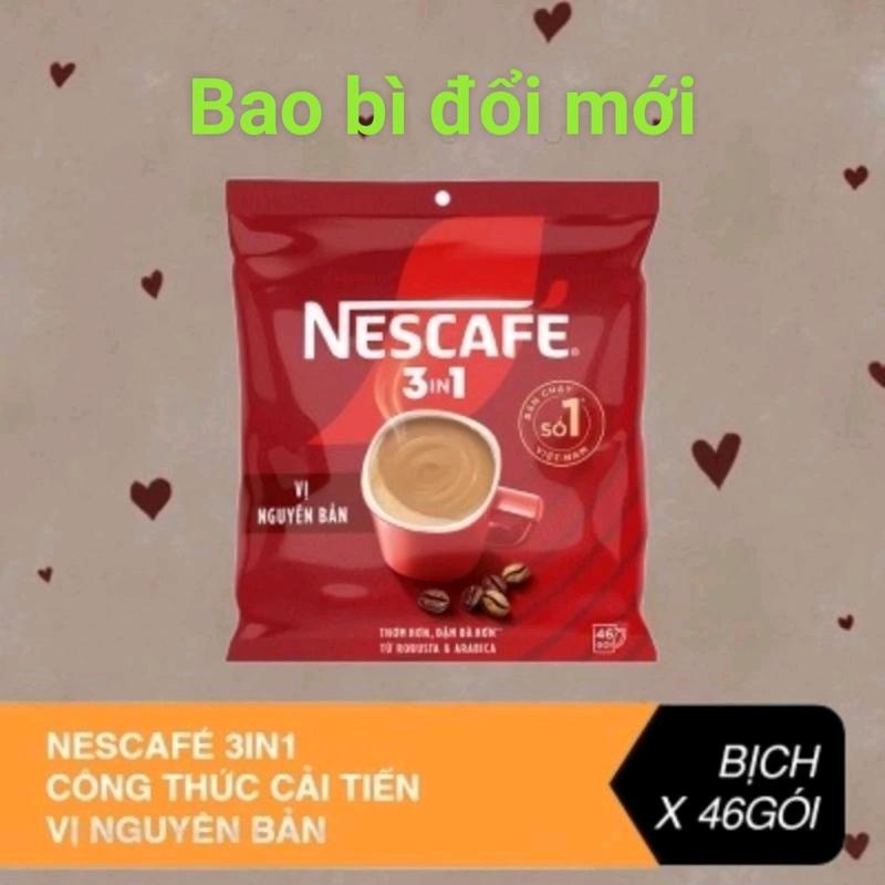 (bao bì đổi mới) Cà phê hoà tan Nescafe bịch 46 gói